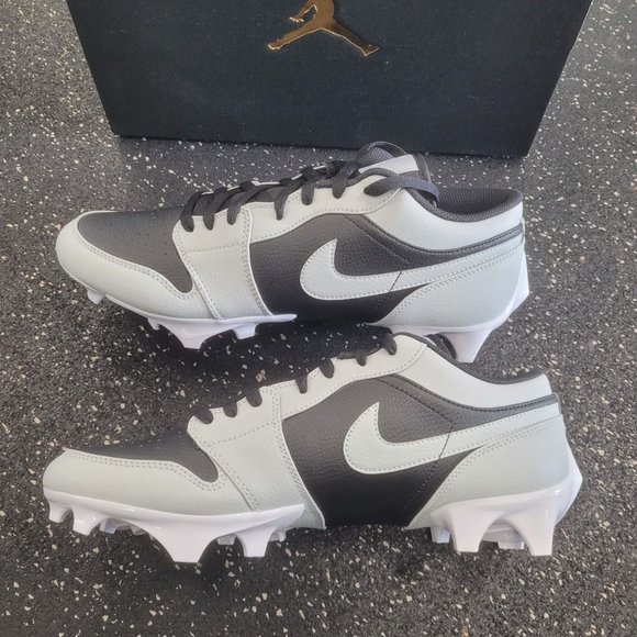 Nike Air Jordan 1 Low TD Shadow 2.0 Grey Football Cleat Size 12 FJ6245-002 - Picture 6 of 8